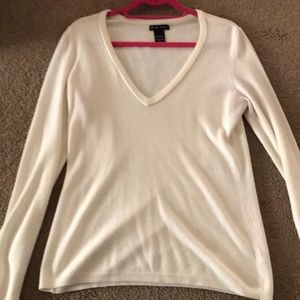 Cream V neck sweater